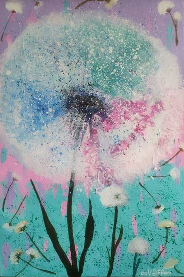 Original Abstract Expressionism Floral Digital by Vafa Majidli