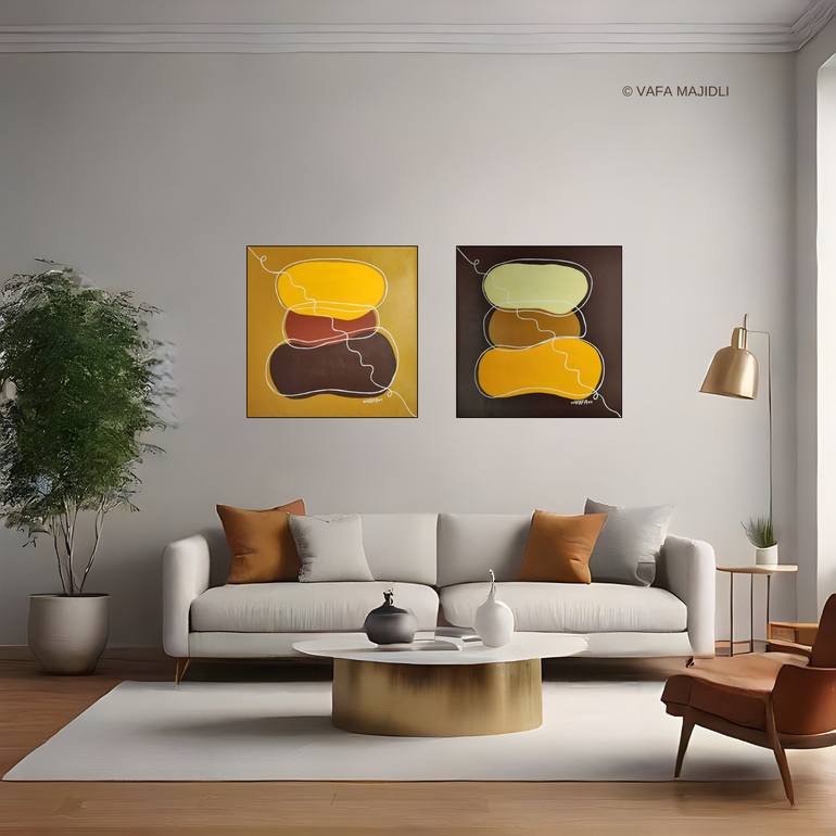 Original Abstract Home Paintings by Vafa Majidli
