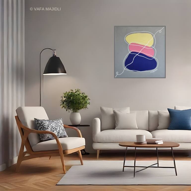 Original Abstract Landscape Painting by Vafa Majidli