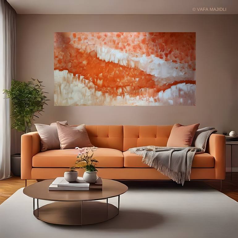 Original Abstract Expressionism Abstract Painting by Vafa Majidli