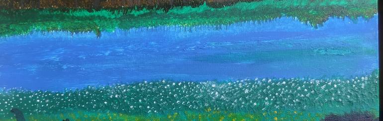 Original Color Field Painting Mountain Painting by Vafa Majidli