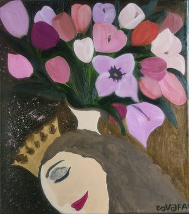Print of Floral Paintings by Vafa Majidli