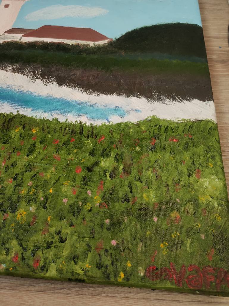 Original Art Deco Seascape Painting by Vafa Majidli