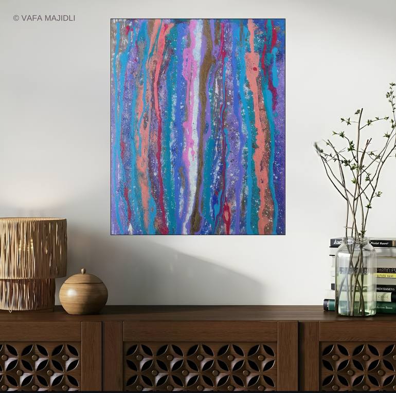 Original Abstract Expressionism Home Painting by Vafa Majidli
