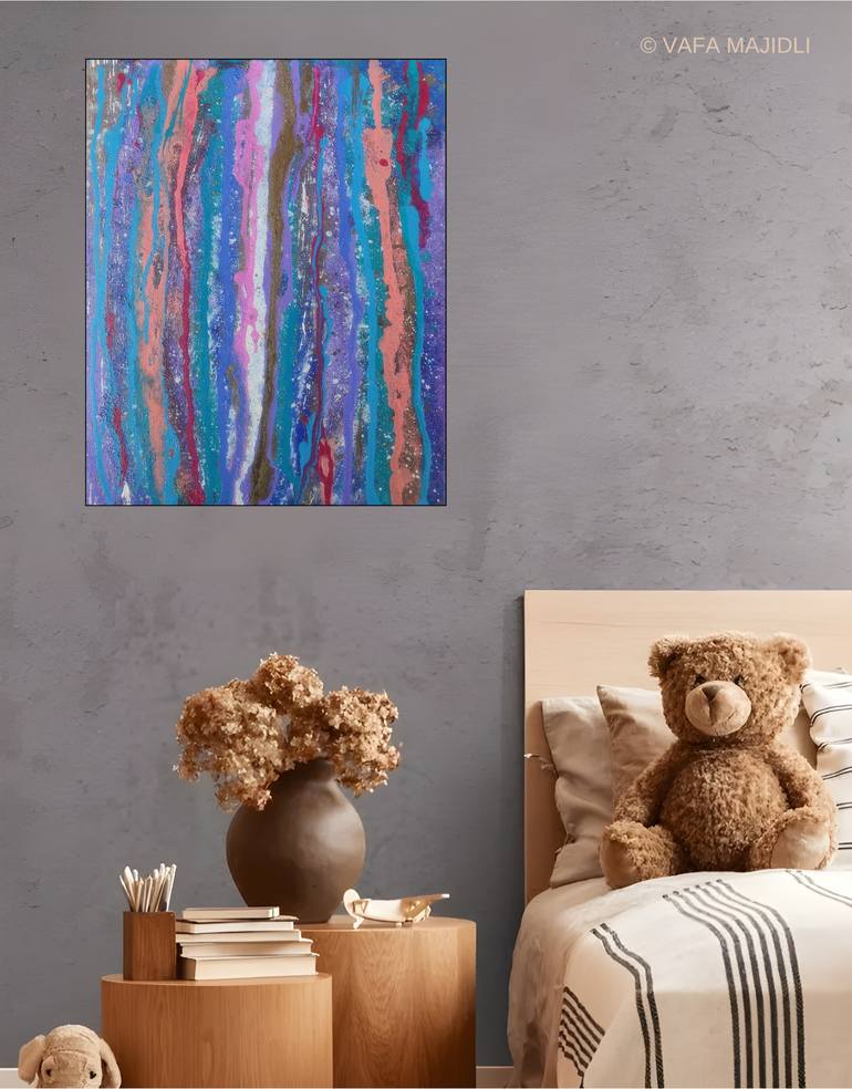 Original Abstract Expressionism Home Painting by Vafa Majidli