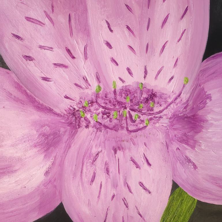 Original Color Field Painting Floral Painting by Vafa Majidli