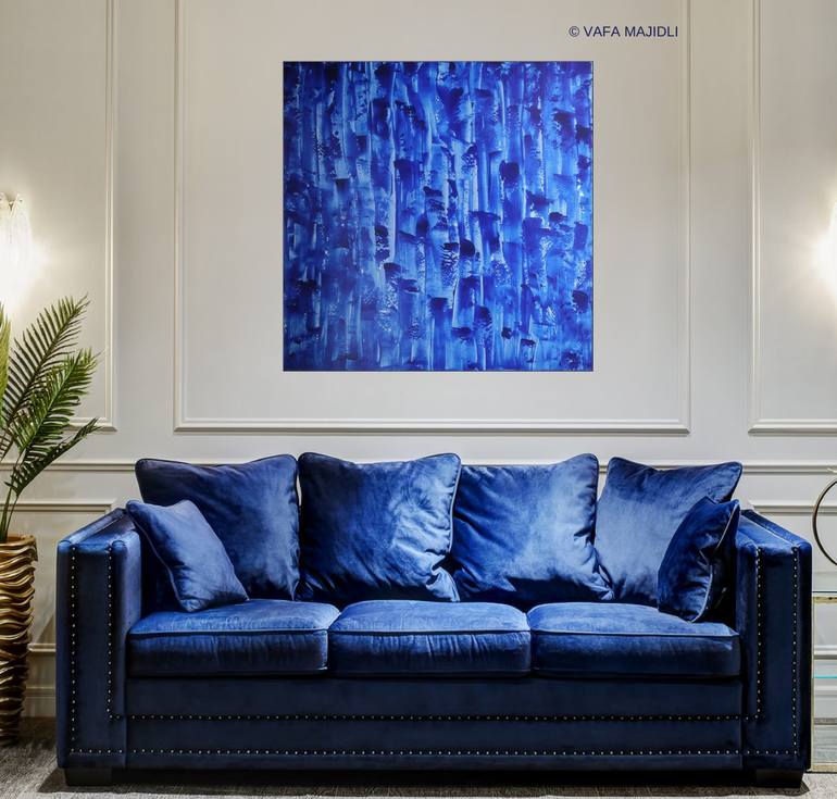 Original Minimalism Seascape Painting by Vafa Majidli