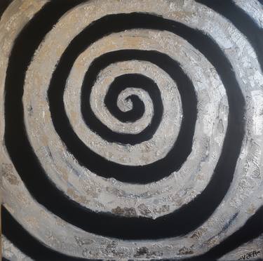 Original Abstract Geometric Mixed Media by Vafa Majidli