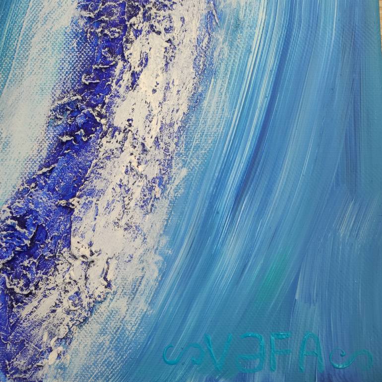 Original Minimalism Seascape Mixed Media by Vafa Majidli