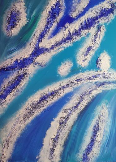 Original Realism Seascape Mixed Media by Vafa Majidli