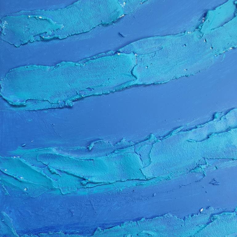 Original Abstract Seascape Mixed Media by Vafa Majidli