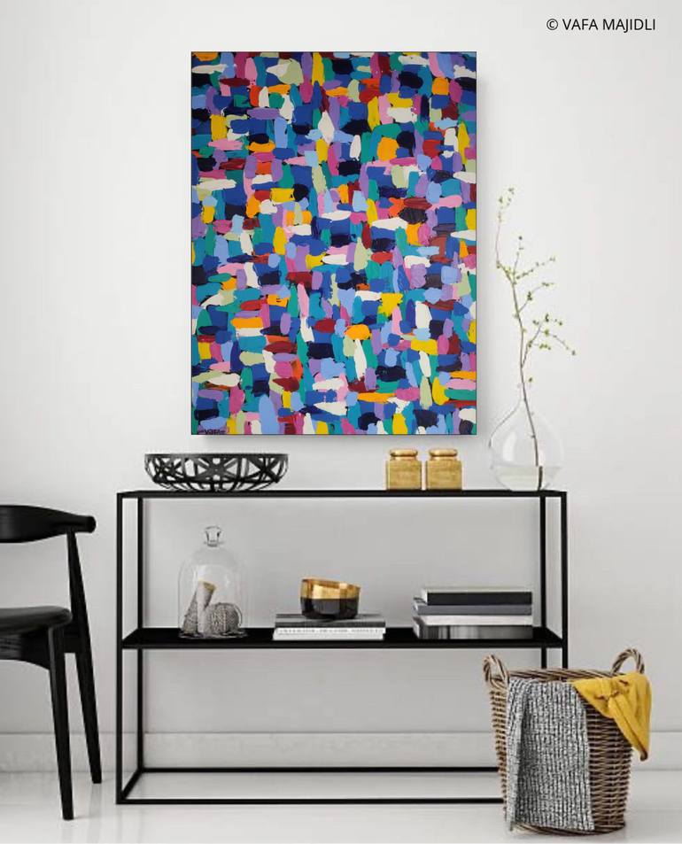 Original Abstract Expressionism Abstract Painting by Vafa Majidli