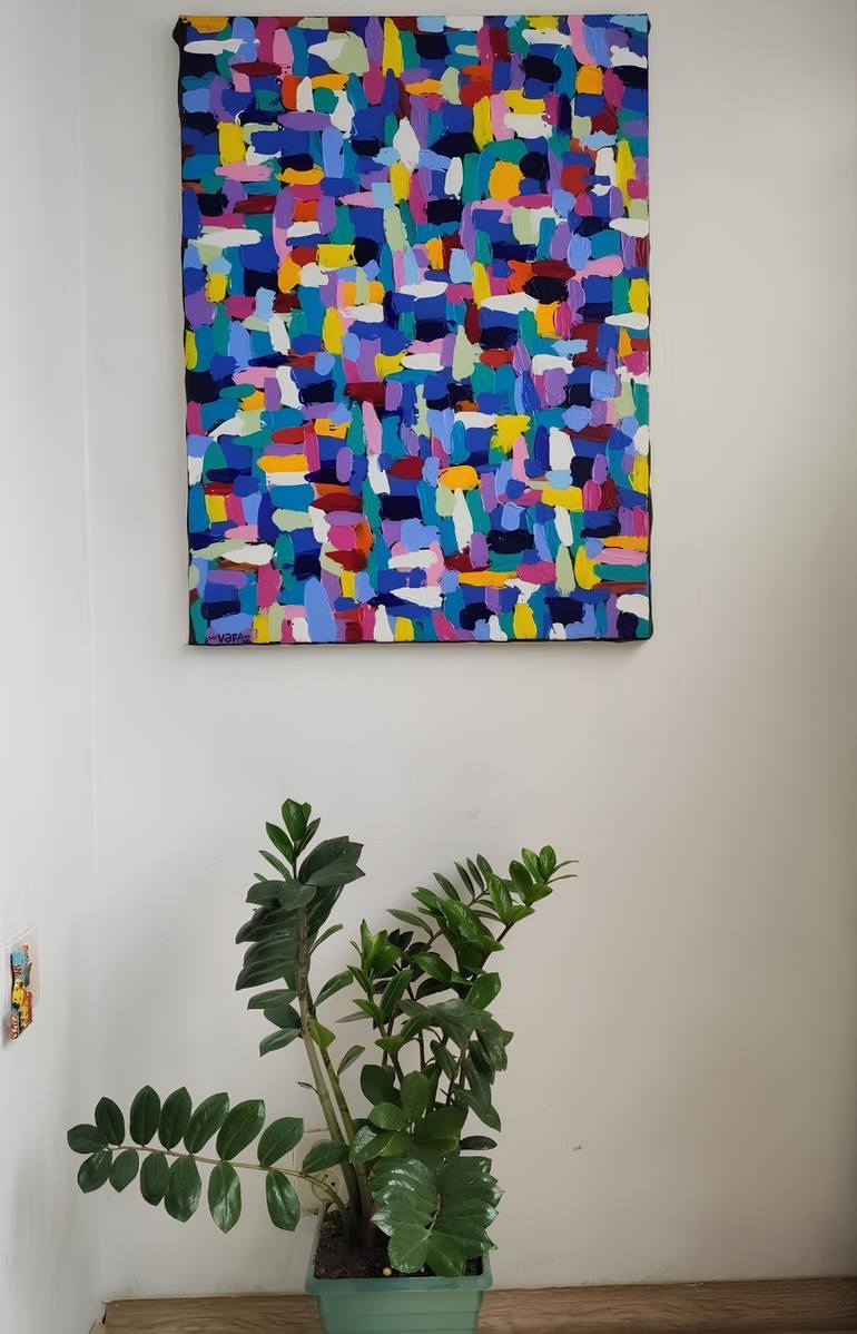 Original Abstract Expressionism Abstract Painting by Vafa Majidli