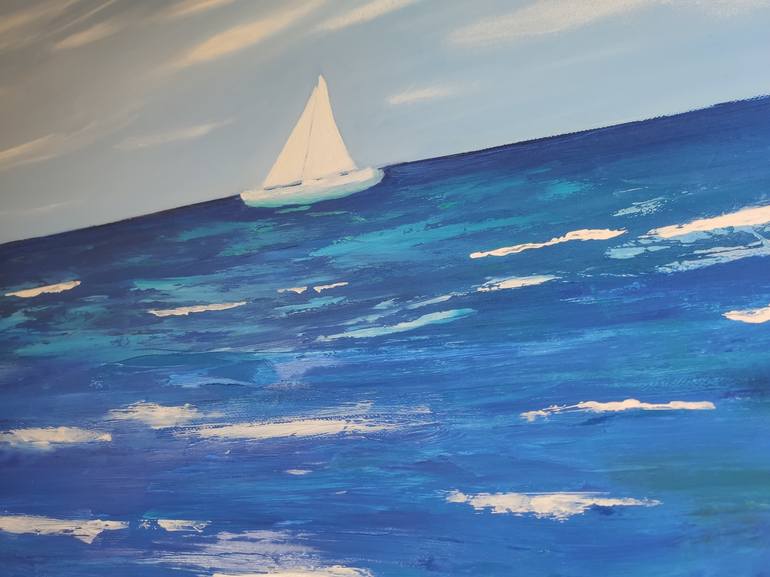 Original Fine Art Beach Painting by Vafa Majidli