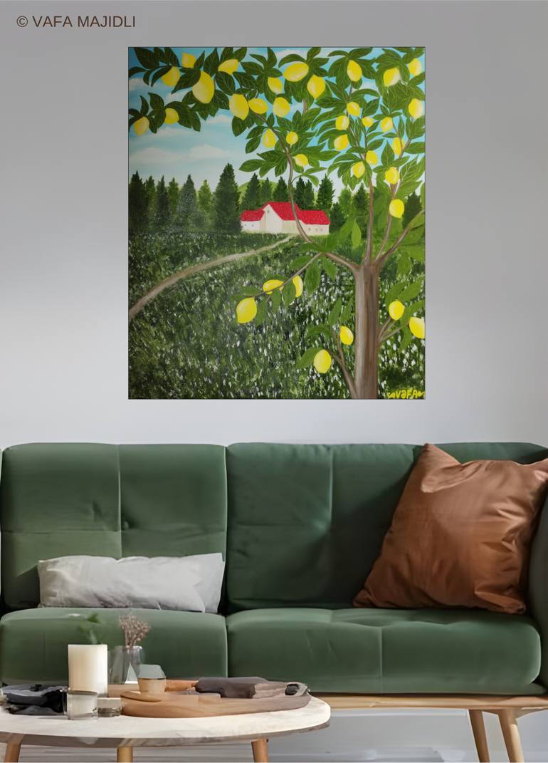 Original Color Field Painting Nature Painting by Vafa Majidli