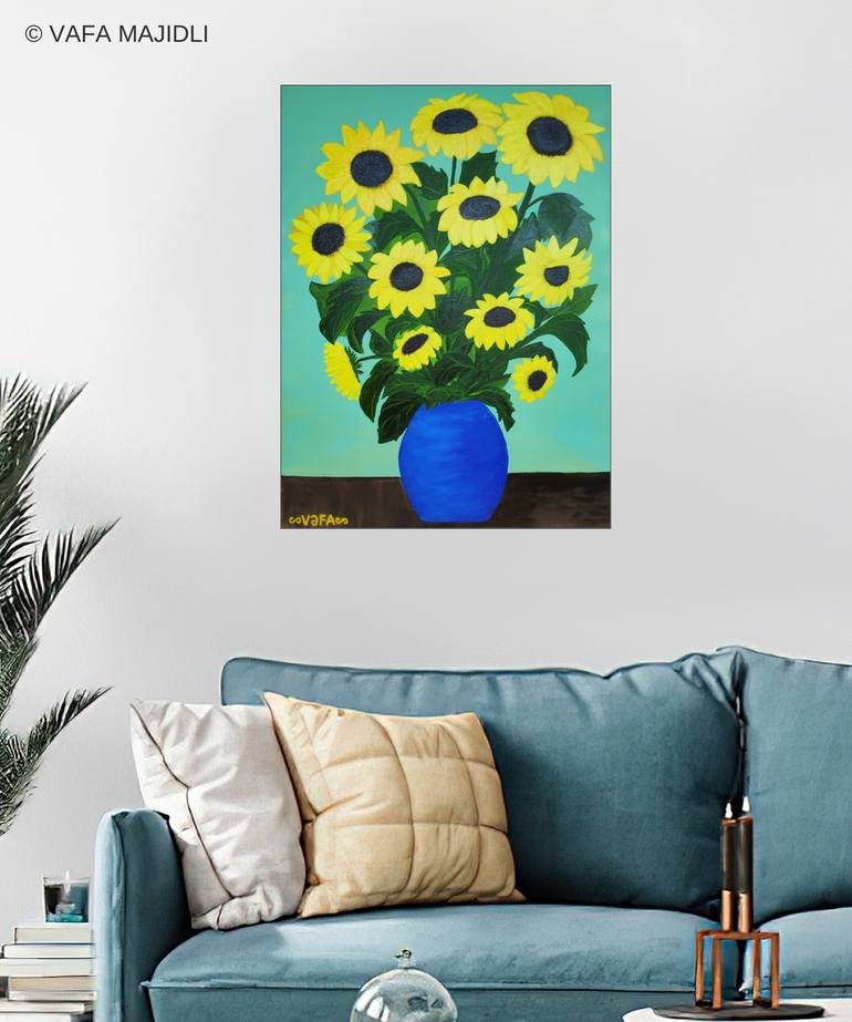 Original Realism Floral Painting by Vafa Majidli