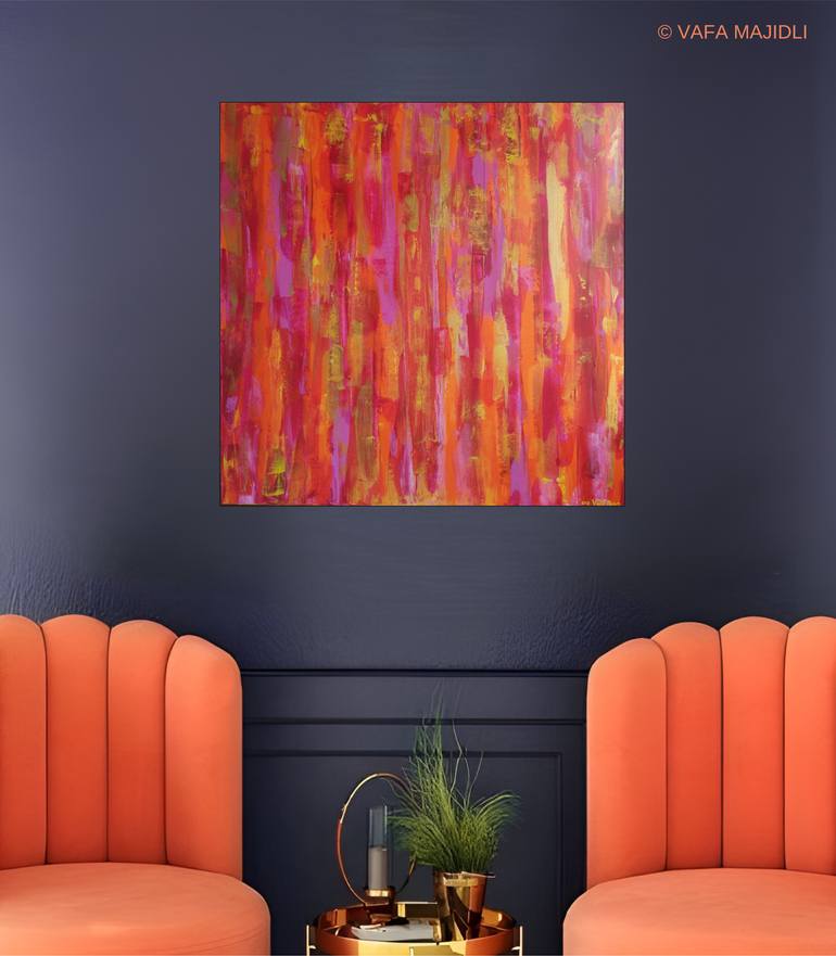 Original Abstract Expressionism Abstract Painting by Vafa Majidli