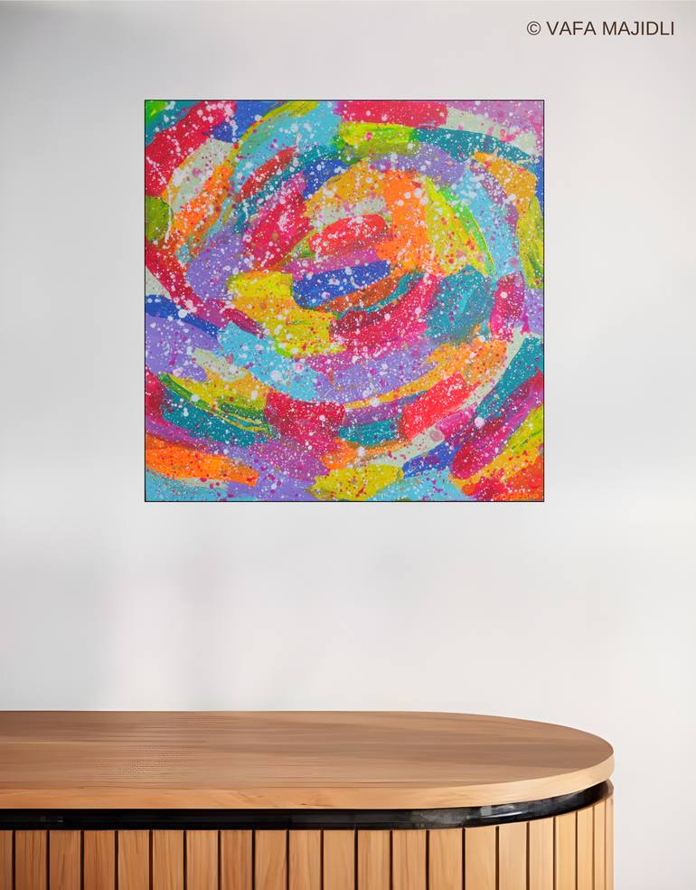 Original Abstract Expressionism Abstract Painting by Vafa Majidli