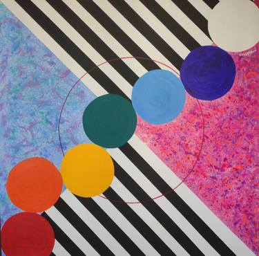 Original Pop Art Geometric Paintings by Vafa Majidli