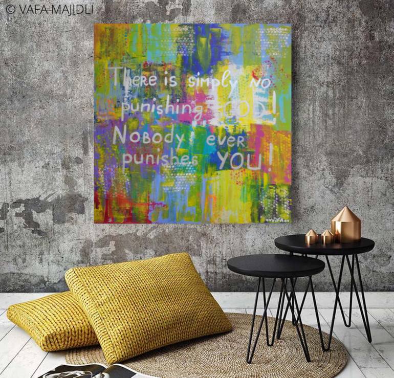 Original Conceptual Abstract Painting by Vafa Majidli