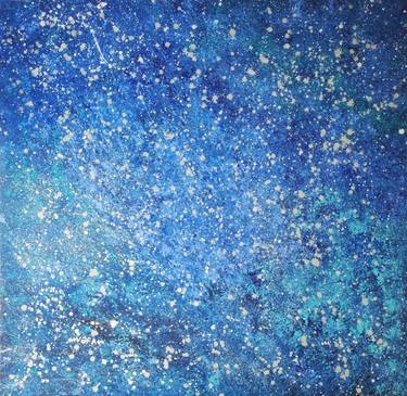 Original Abstract Expressionism Outer Space Paintings by Vafa Majidli