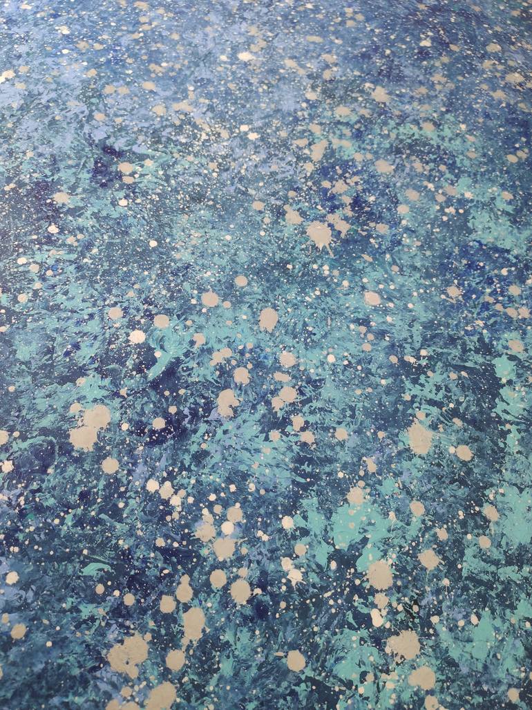 Original Abstract Expressionism Outer Space Painting by Vafa Majidli