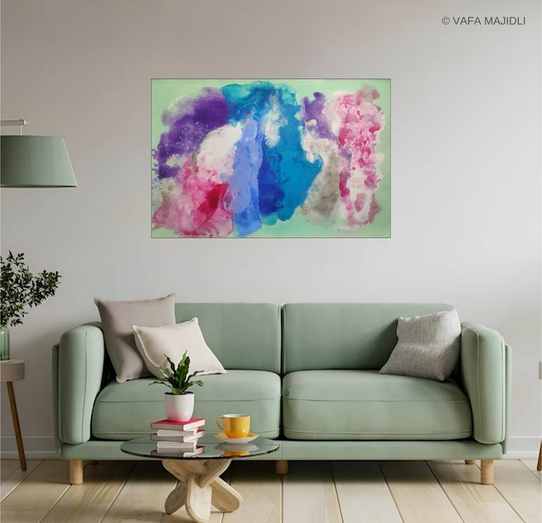 Original Conceptual Abstract Painting by Vafa Majidli