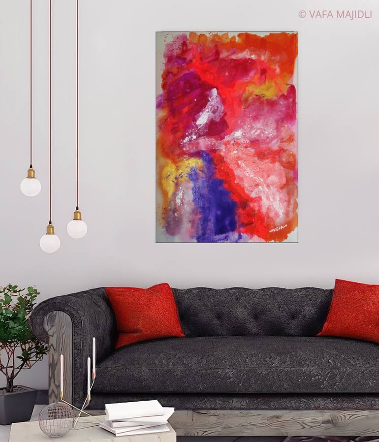 Original Conceptual Abstract Painting by Vafa Majidli