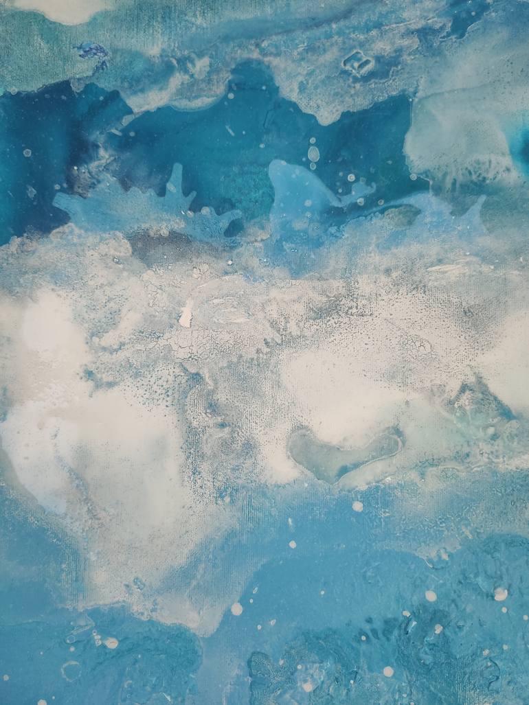 Original Abstract Expressionism Beach Painting by Vafa Majidli