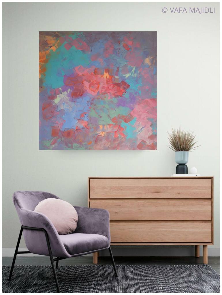 Original Abstract Expressionism Abstract Painting by Vafa Majidli