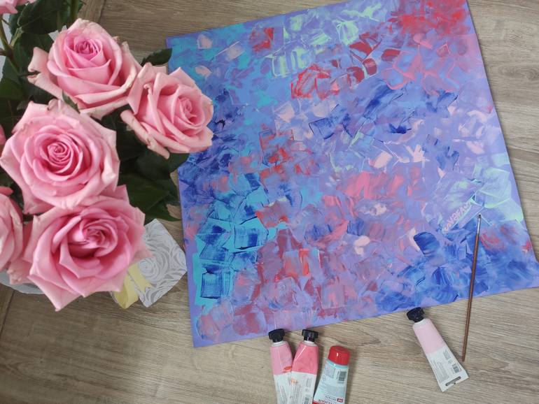 Original Abstract Expressionism Abstract Painting by Vafa Majidli