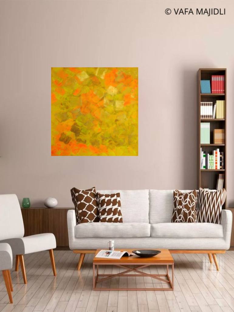 Original Abstract Expressionism Abstract Painting by Vafa Majidli