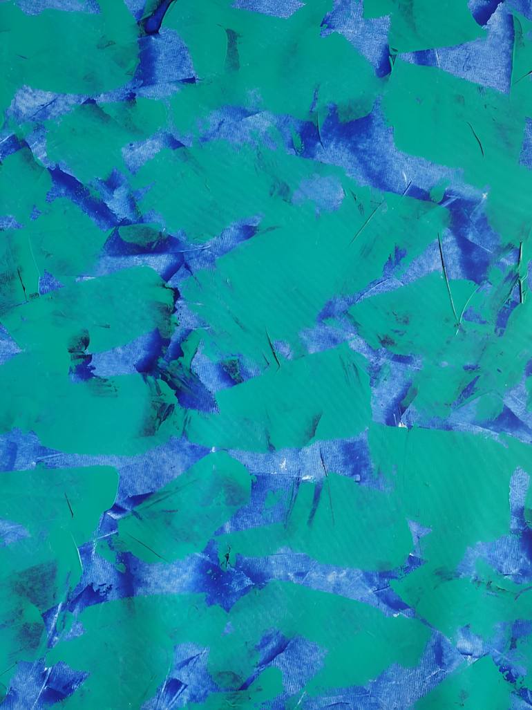 Original Abstract Expressionism Beach Painting by Vafa Majidli