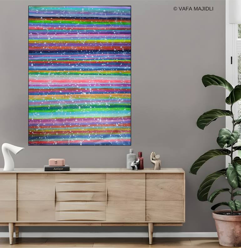 Original Abstract Expressionism Home Painting by Vafa Majidli