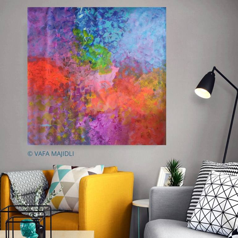 Original Abstract Expressionism Abstract Painting by Vafa Majidli