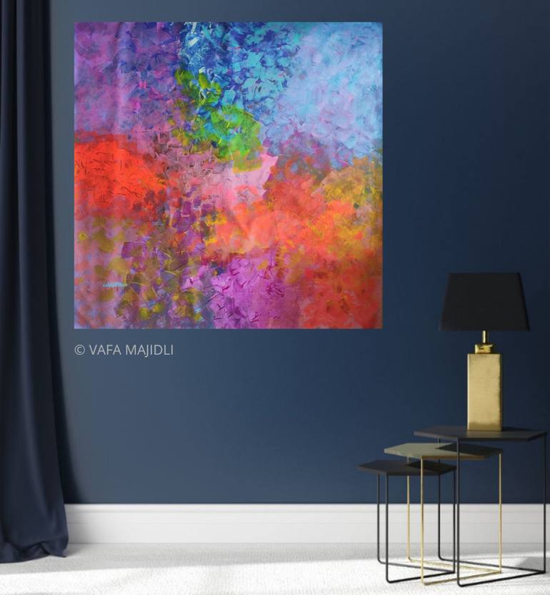 Original Abstract Expressionism Abstract Painting by Vafa Majidli