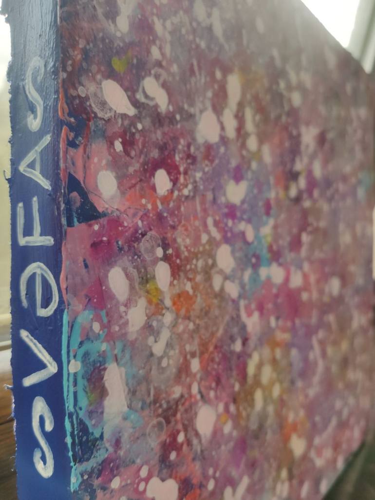 Original Abstract Expressionism Outer Space Painting by Vafa Majidli