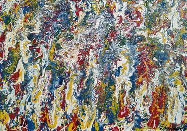 Print of Abstract Expressionism Abstract Paintings by Vujica Ognjenovic