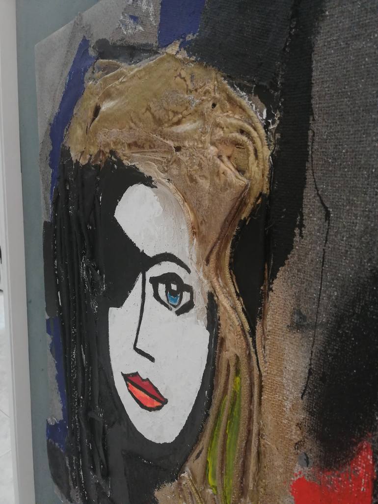 Original Expressionism Women Painting by Raffaele Silvestri