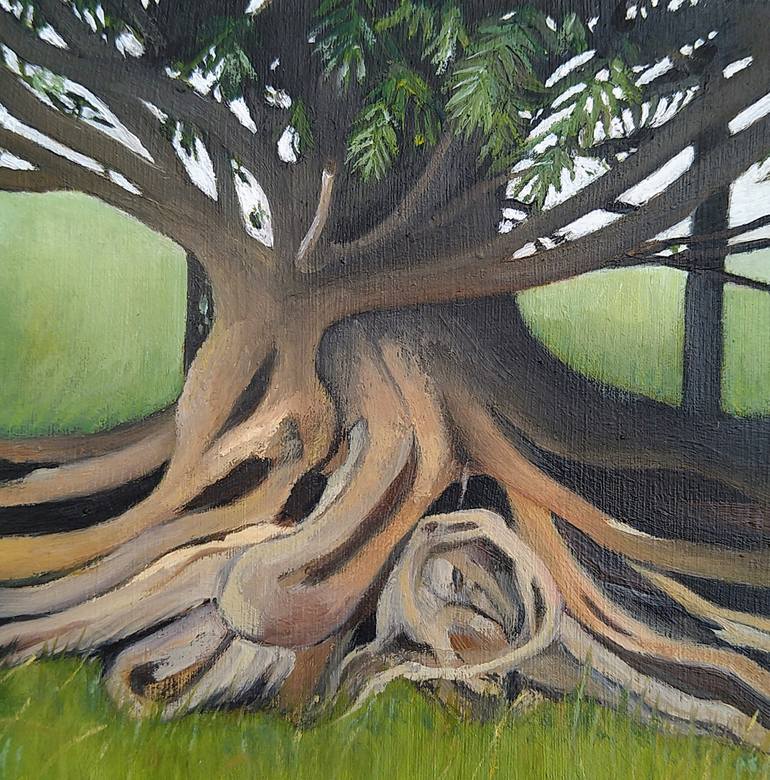 Old Yew Painting by Julie BaughJenkins Saatchi Art