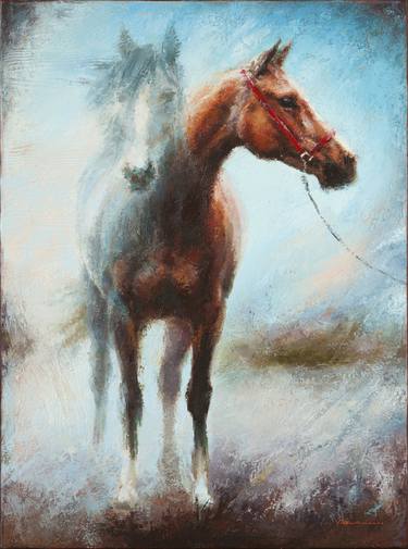 Print of Horse Paintings by Alexey Klimenko