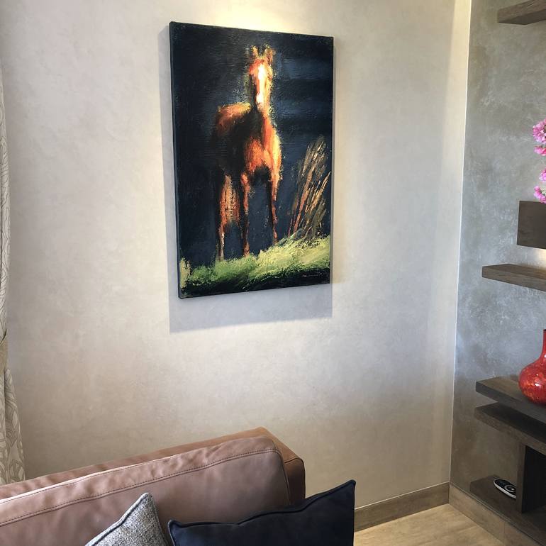 Original Figurative Horse Painting by Alexey Klimenko