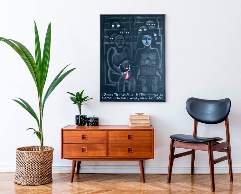 Original Black & White Erotic Painting by Sonya Hukaylo