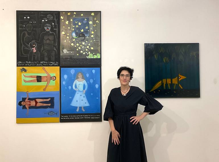 Original Black & White Erotic Painting by Sonya Hukaylo