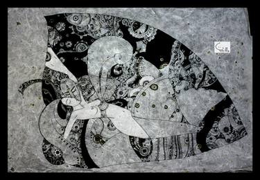 Original Fine Art Abstract Drawings by Tamilla Gamzayeva