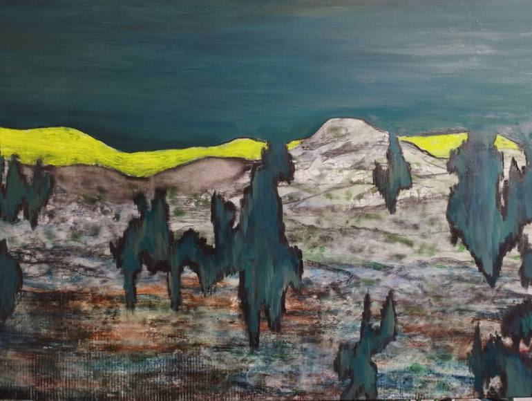 Original Abstract Expressionism Nature Painting by Liliana Ignatova