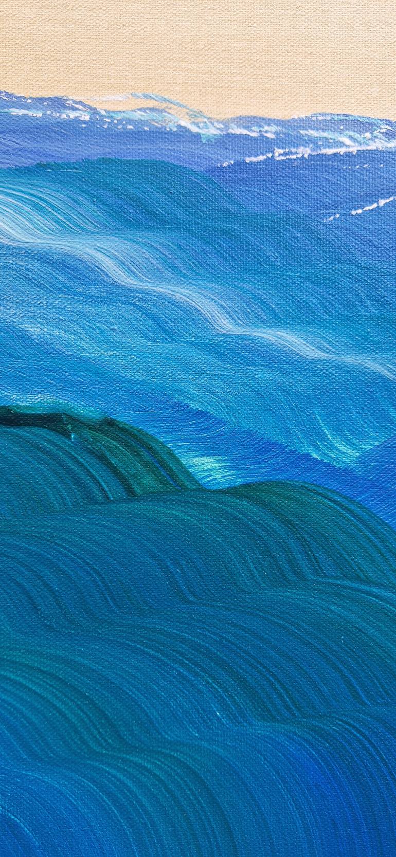 Original Abstract Expressionism Seascape Painting by Diana Sarupic