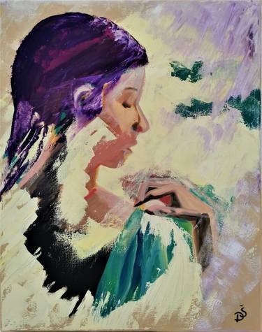 Print of Portraiture Abstract Paintings by Diana Sarupic