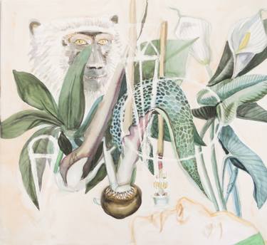 Original Conceptual Abstract Painting by Elena Mitzeva