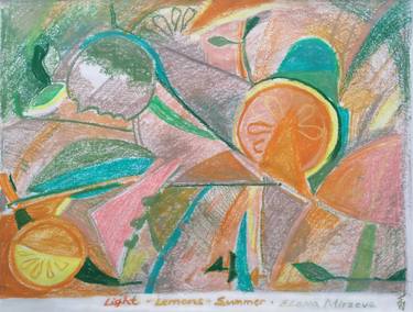 Original Cubism Abstract Painting by Elena Mitzeva